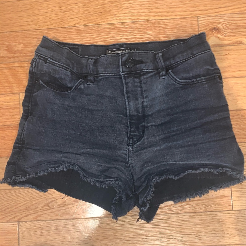 Black jean shorts